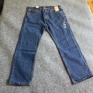 Levis 505 Regular Fit Straight Leg Mens Jeans 36x30 Blue Denim NWT 00505-4886
